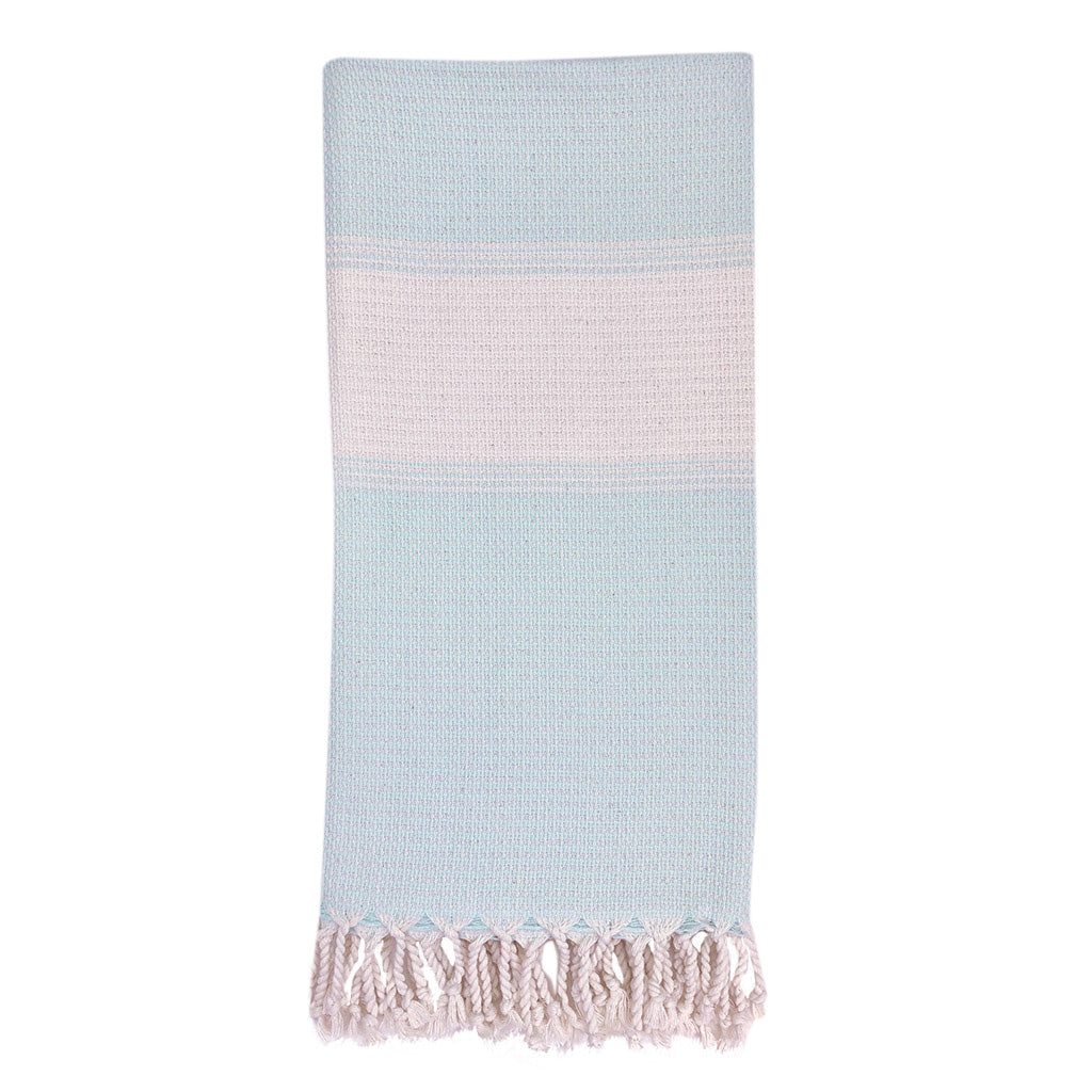 mint stripe turkish towel