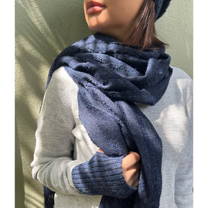 navy blue alpaca scarf