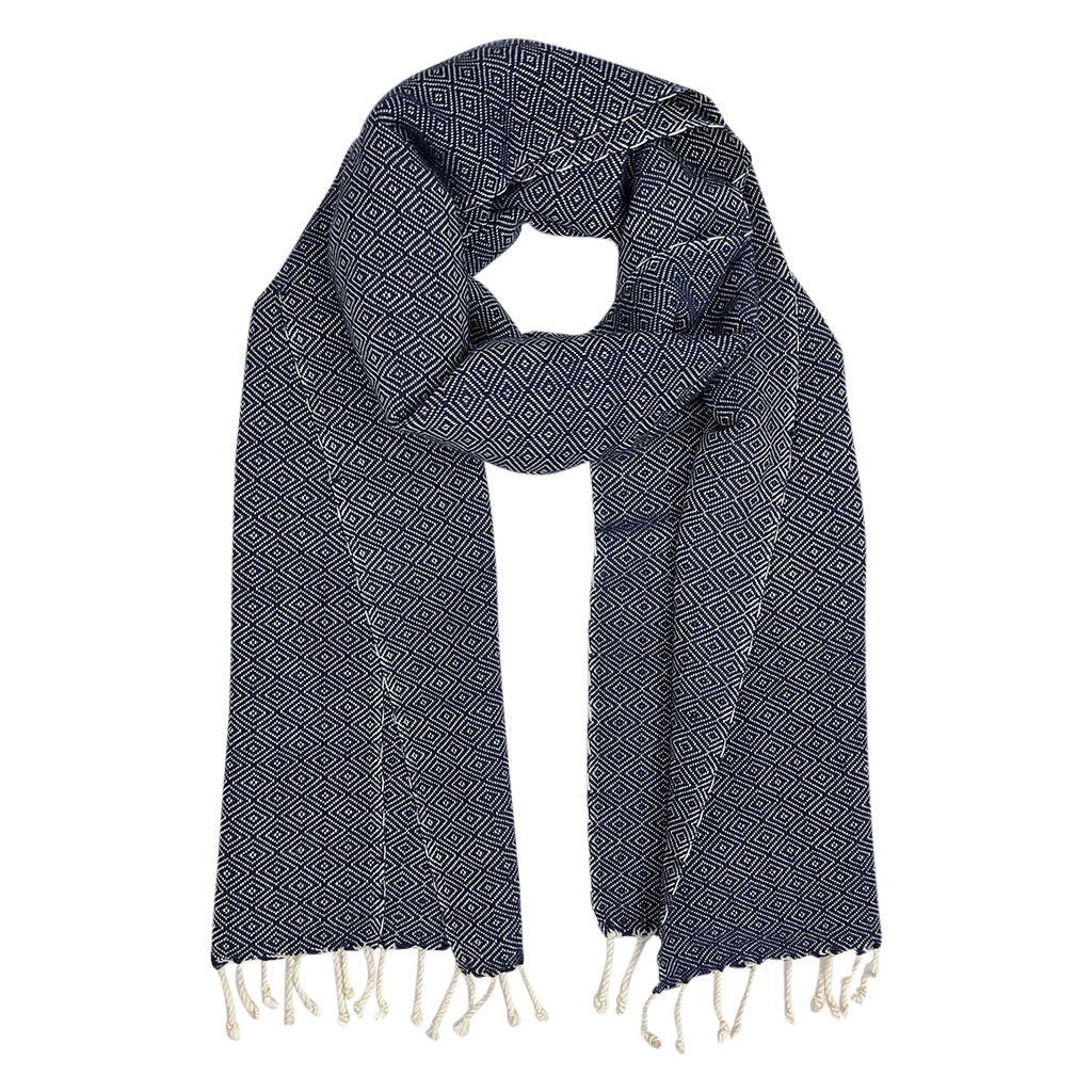 navy blue diamond scarf 