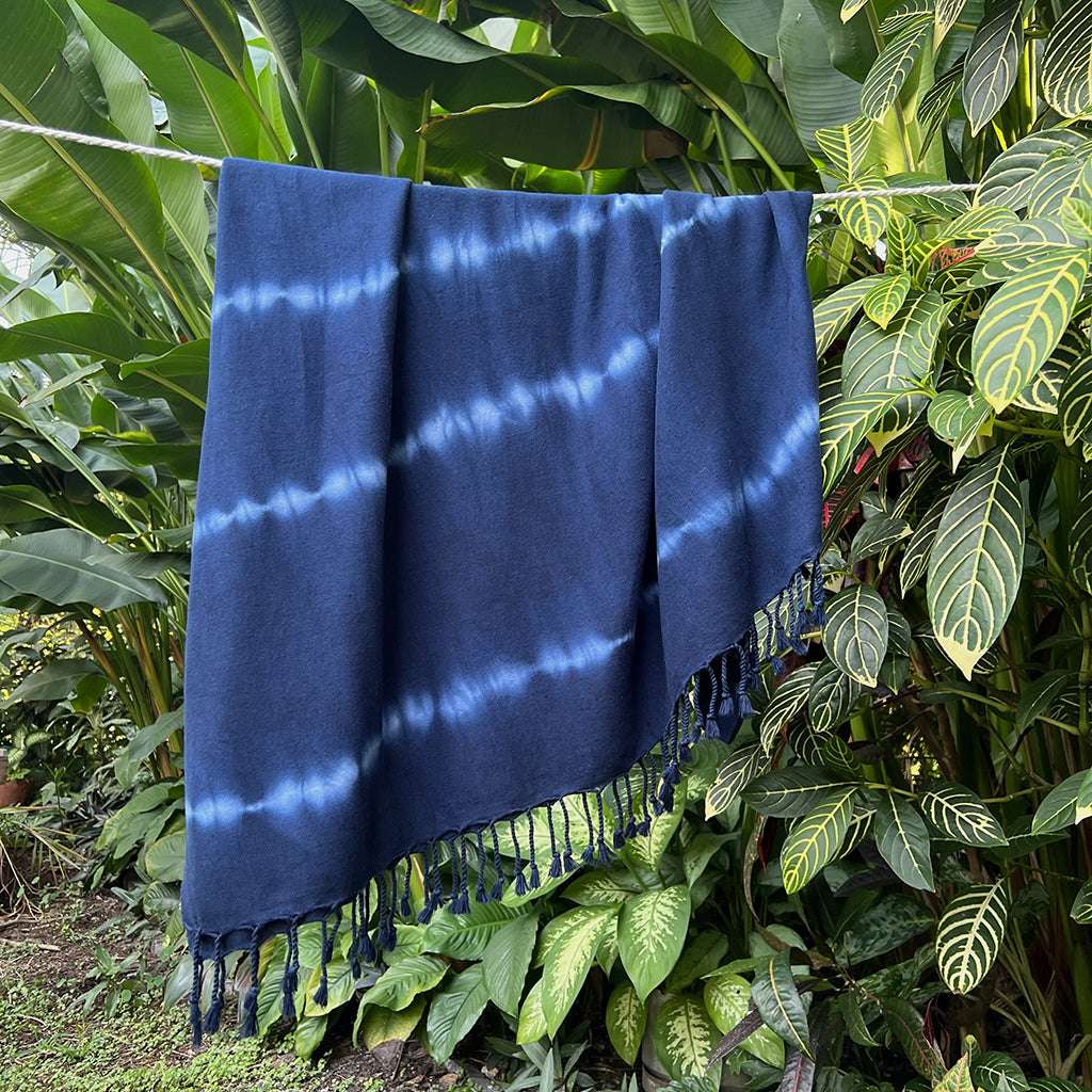 blue tie dye  turkish towel