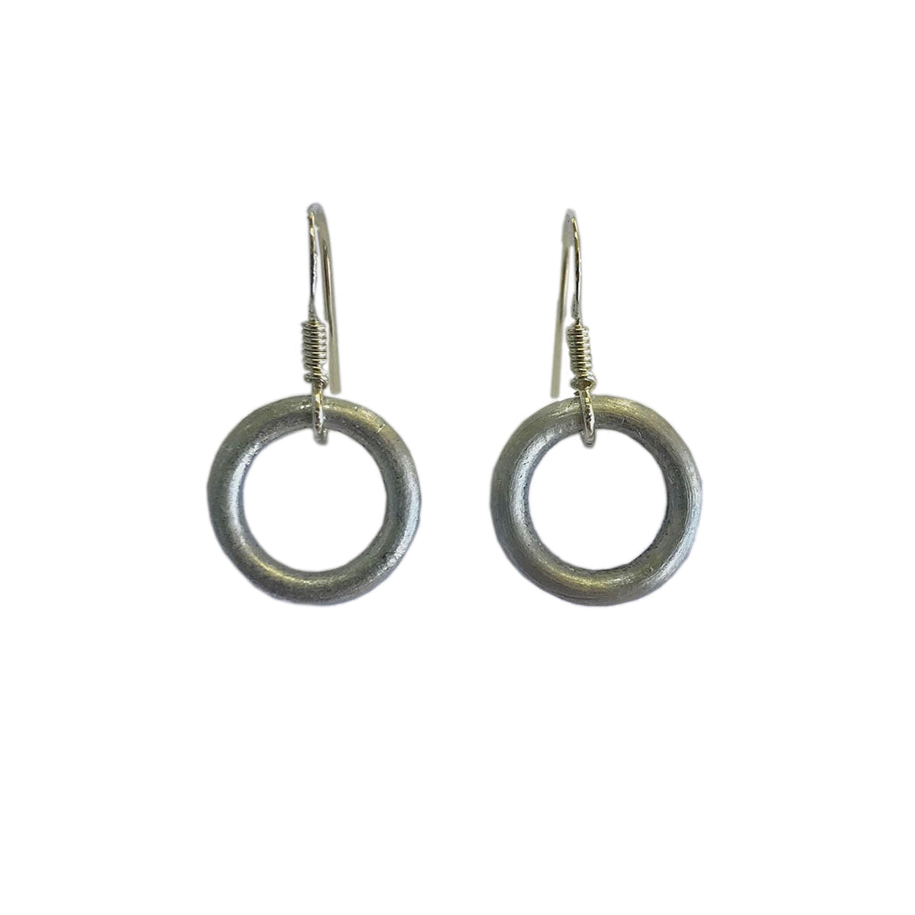 Circle Peace bomb earrings