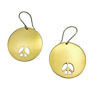 Peace bomb earrings