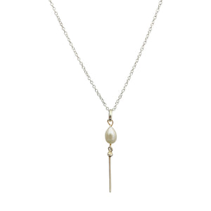 pearl bar necklace
