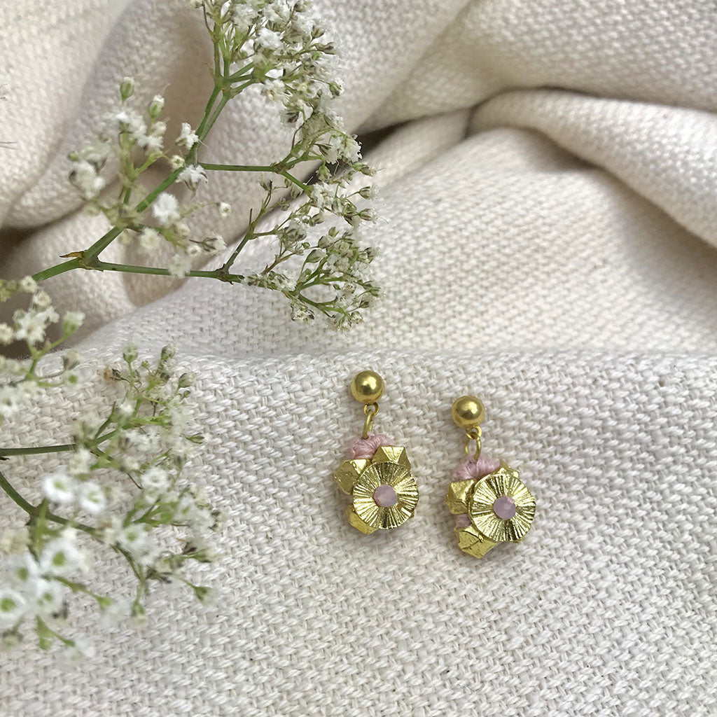 India flower earrings