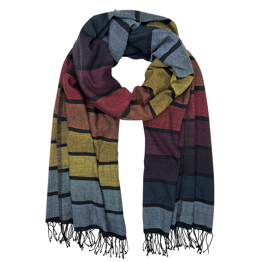 rainbow fair trade scarf