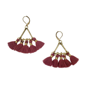 red handmade fair trade earrings