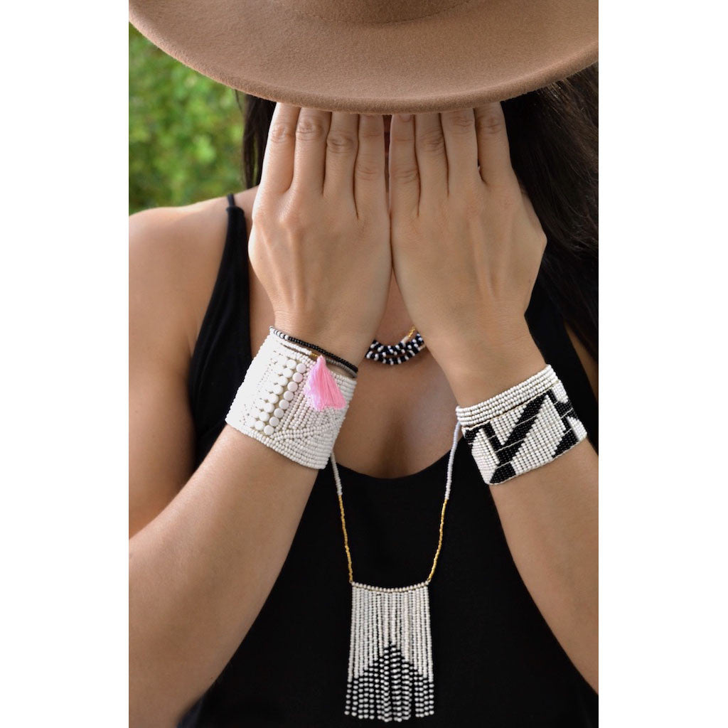 Long Tassel boho beaded necklace