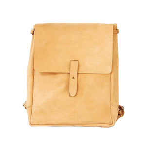 Slate and Salt Tan Leather Backpack