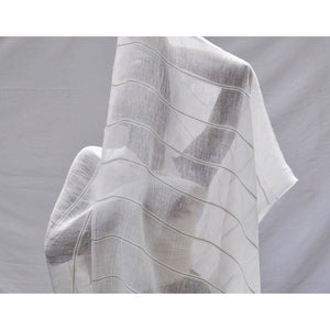 slate and salt stripe linen scarf