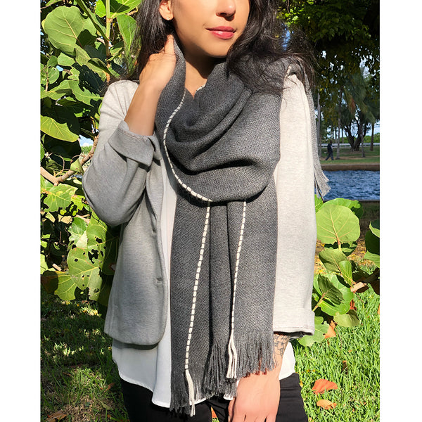 Shop Fair Trade Handmade Baby Alpaca Scarves from Peru | Slate +