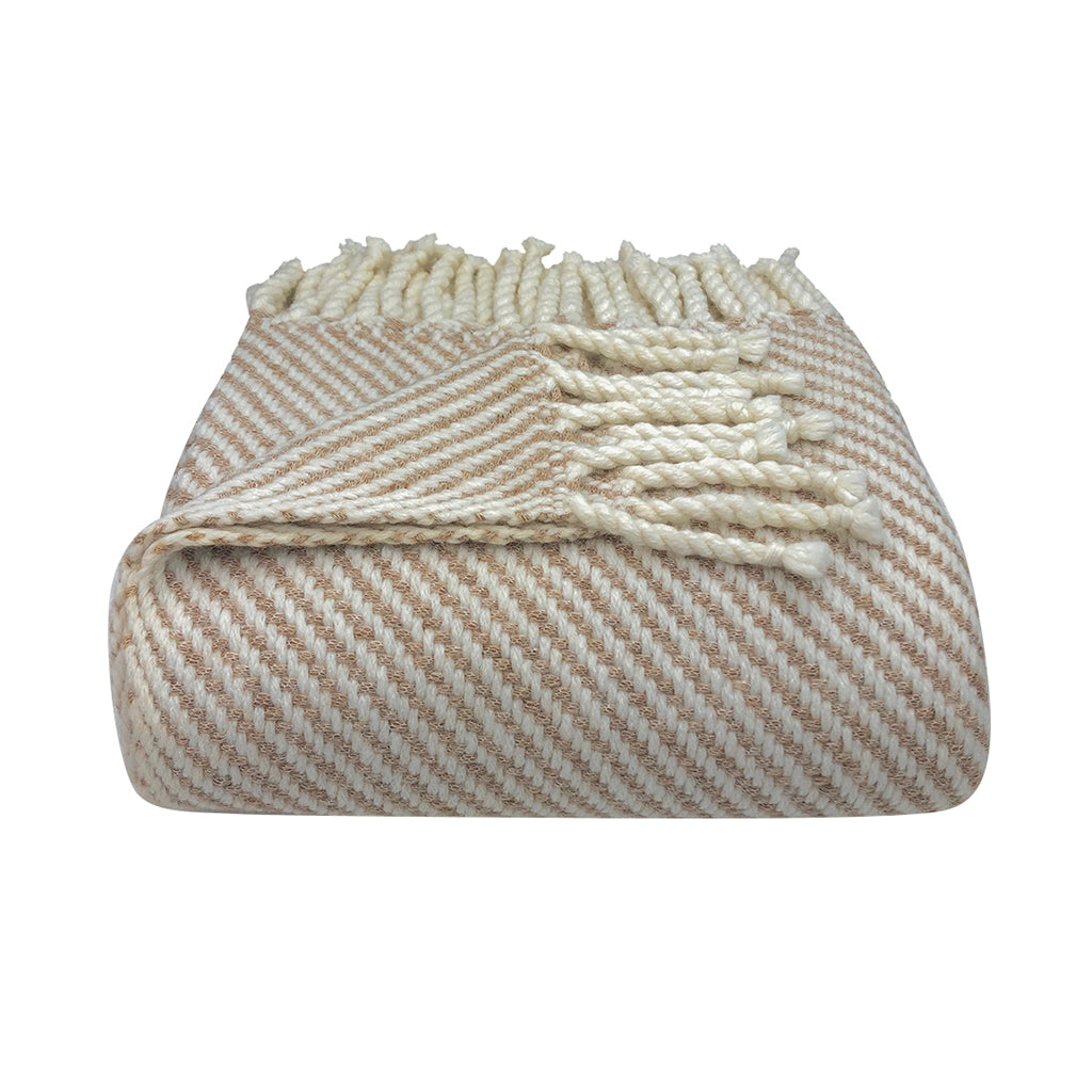 striped alpaca throw