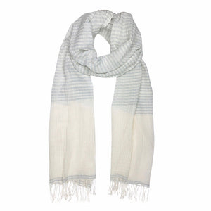 striped cotton scarf