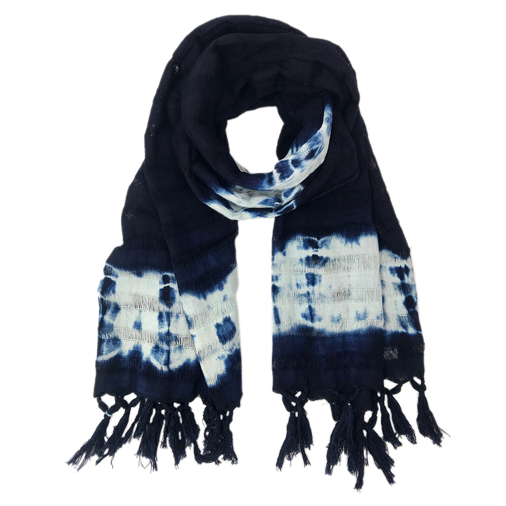 Indigo Tie Dyed Scarf