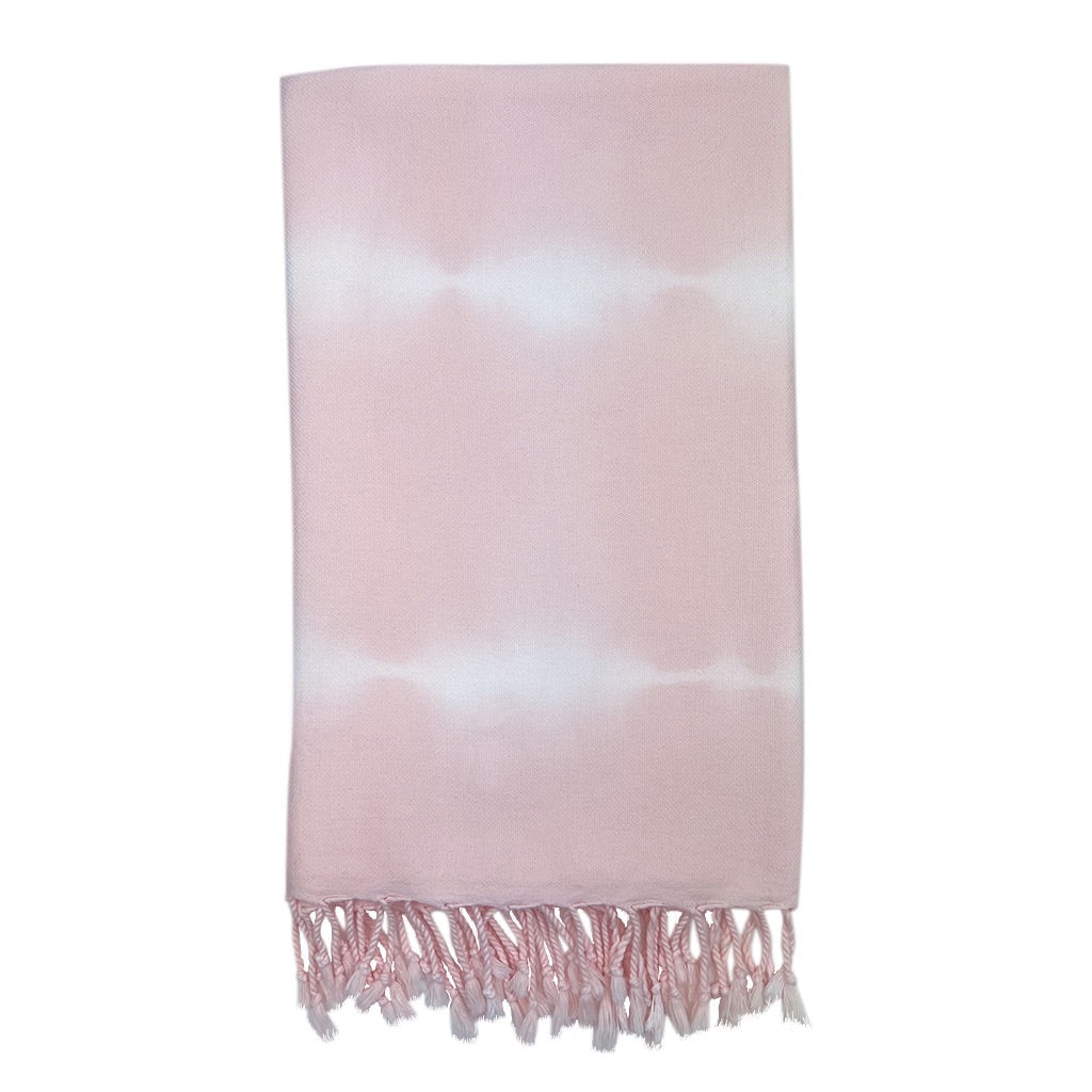 pink tie dye turkish towel