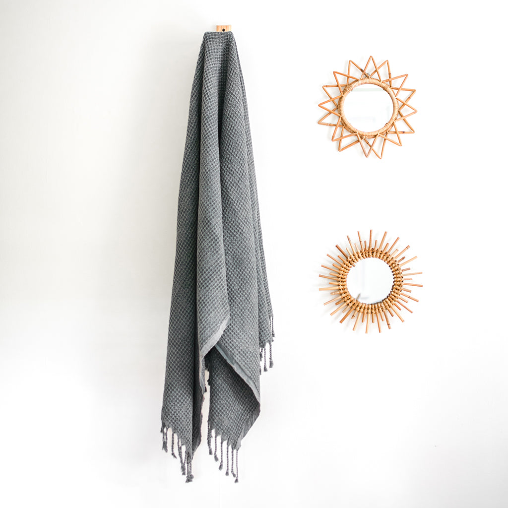 gray turkish towel waffle